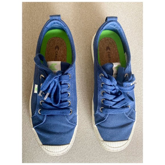 Cariuma Shadow Blue Canvas OCA LOW W 8 - Picture 1 of 9
